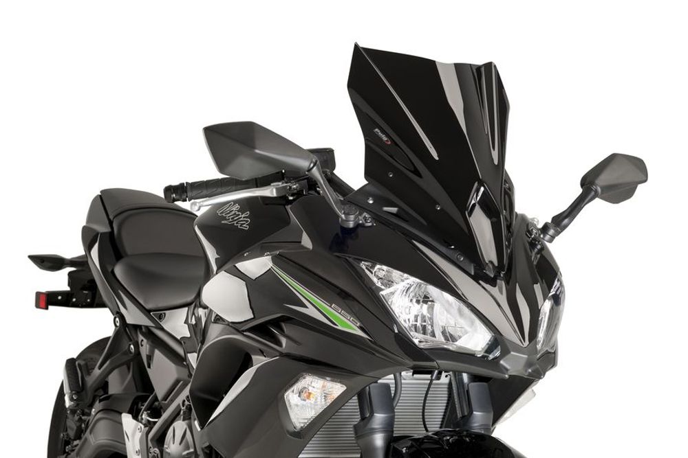 Puig 9711N Z-Racing Scheibe Kompatibel/Ersatz für KAWASAKI NINJA 650 Schwarz