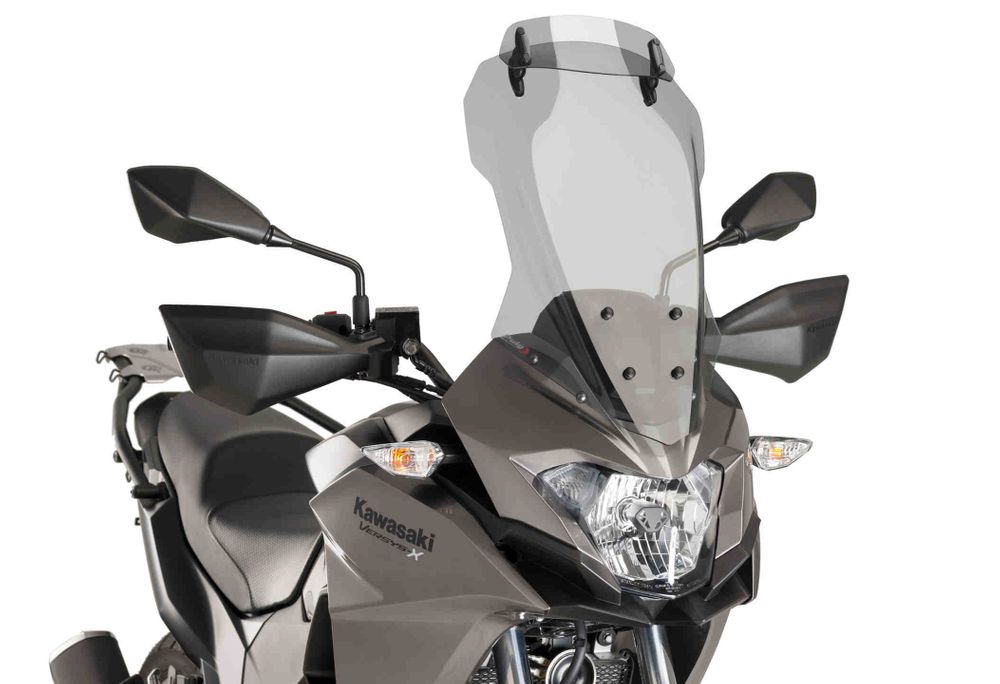 PUIG 9713H Tourenscheibe mit Spoilerscheibe passend fuer KAWASAKI VERSYS-X 300 Getönt