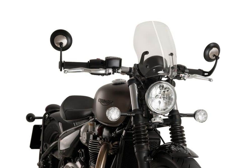 PUIG 9437W New Generation Touring passend fuer TRIUMPH BONNEVILLE BOBBER Transparent