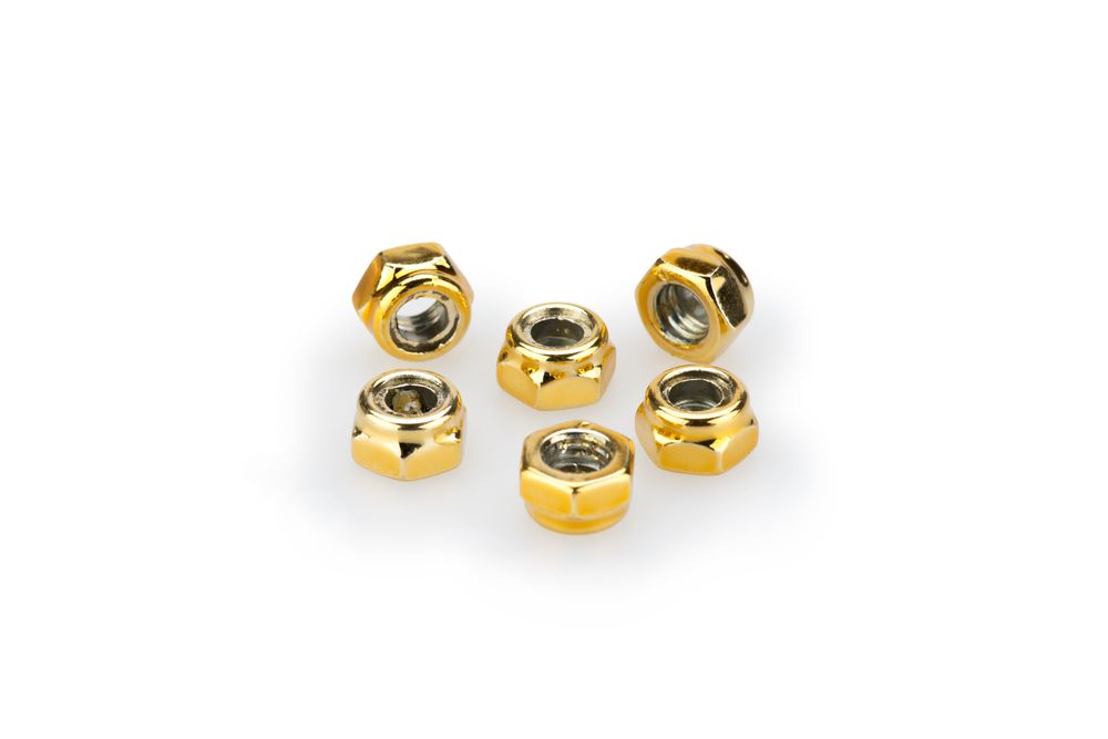 PUIG 0735G Muttern aus Anodisierten Aluminium passend fuer UNIVERSAL UNIVERSAL Gelb