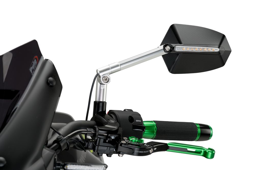 PUIG 016DN GTI Rückspiegel passend fuer KAWASAKI Z750 Schwarz