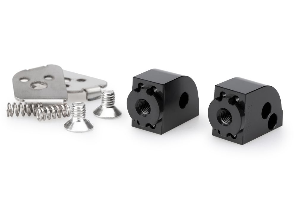 PUIG 20407N Adapter Beifahrer Fußrasten passend fuer SUZUKI DL1050 V-STROM Schwarz