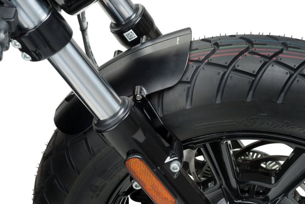 PUIG 9739N Vorderer Kotflügel dicken Aluminiumblech passend fuer INDIAN SCOUT Schwarz