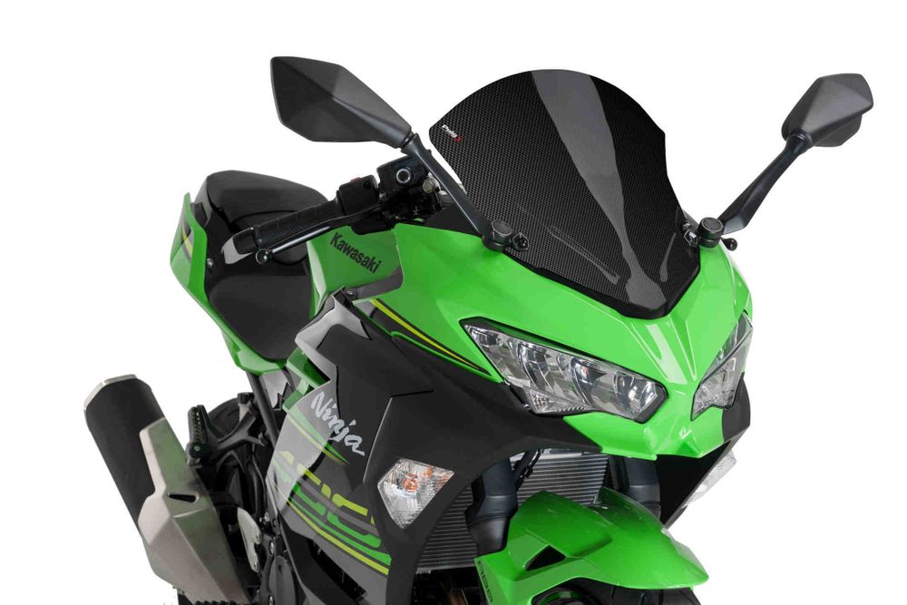 PUIG 9976C Z-Racing Scheibe passend fuer KAWASAKI NINJA 400 Carbon look
