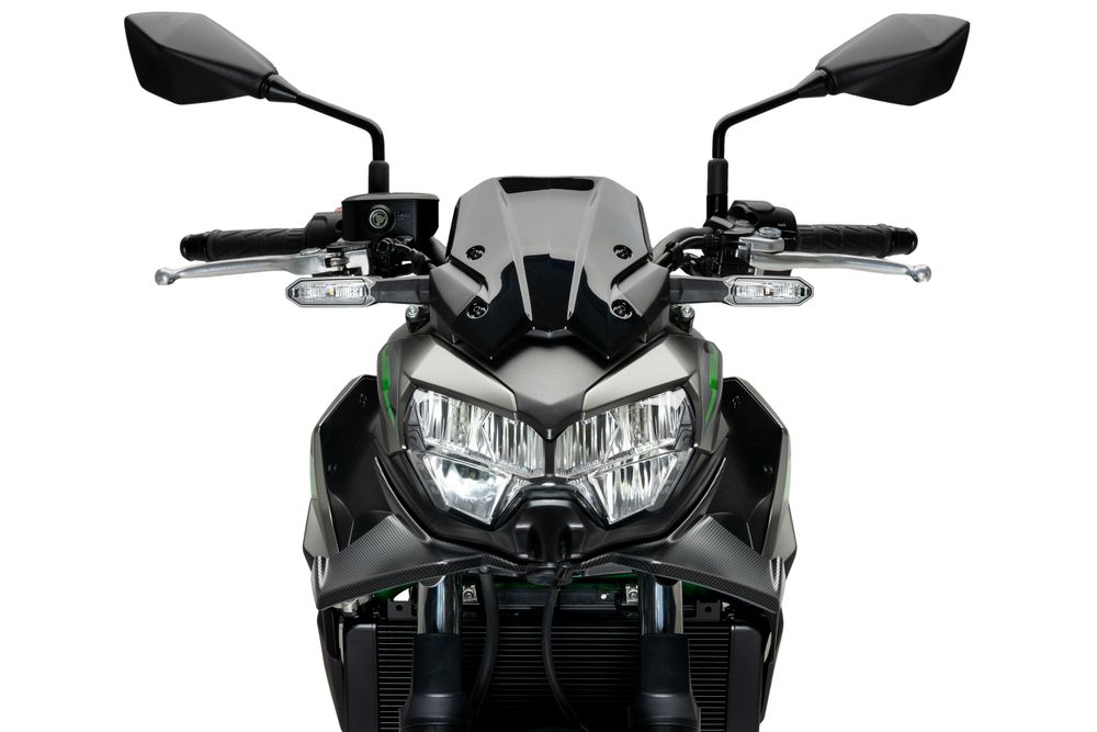 PUIG 21134C Naked Front Spoiler passend fuer KAWASAKI Z650 Carbon look