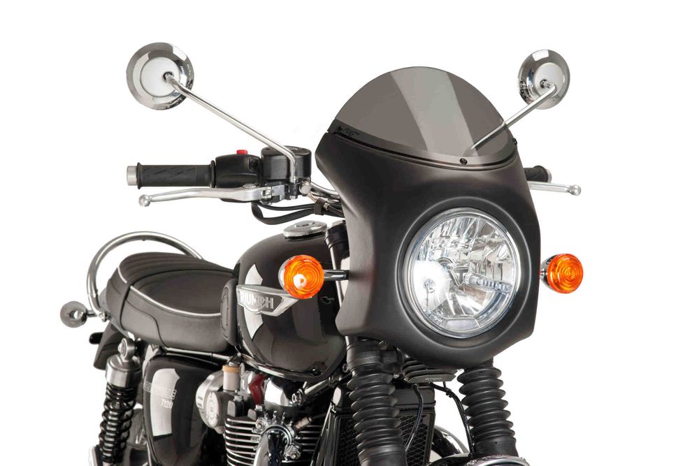 Puig 9176F Retro-Verkleidungscheibe für Triumph BONNEVILLE T120 2018 Stark getönt