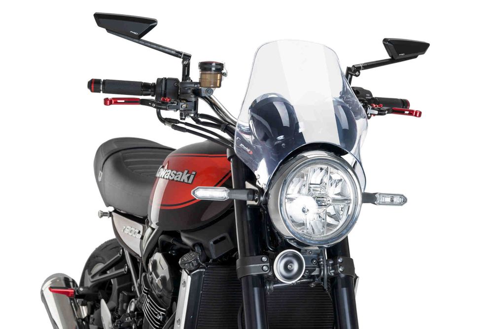 Puig 21347W Windschutzscheibe Naked Kompatibel/Ersatz für KAWASAKI Z900RS Transparent