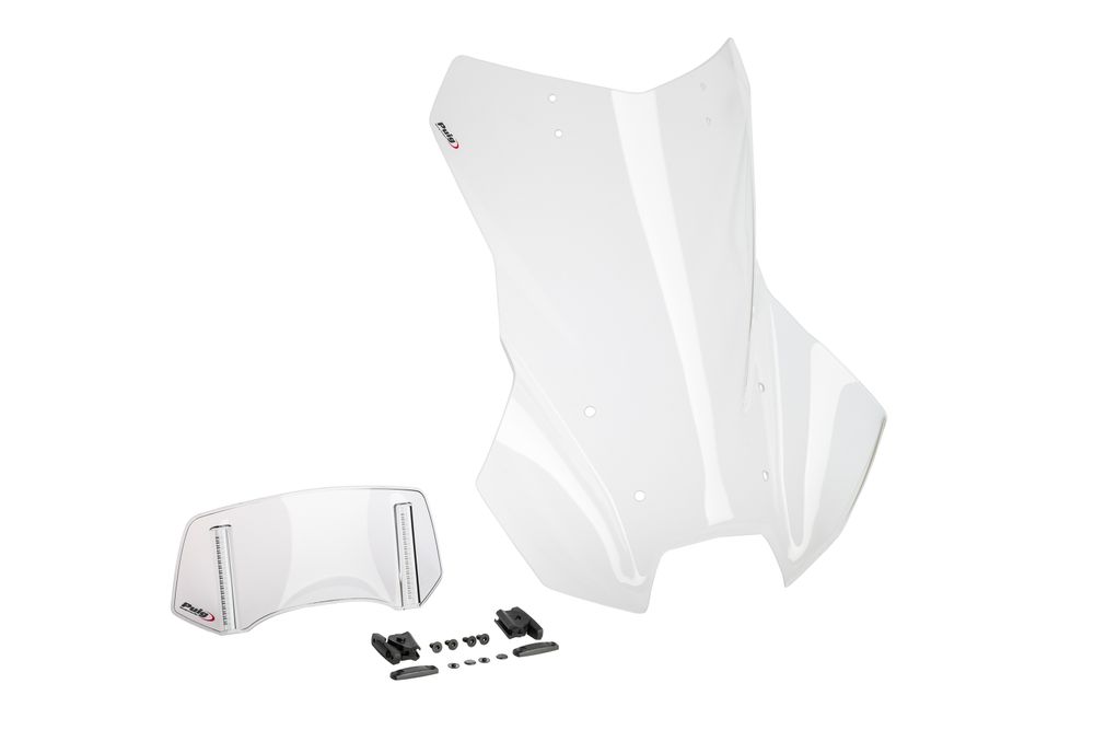PUIG 21796W Tourenscheibe Plus mit Spoilerscheibe passend fuer BMW R1300GS Transparent