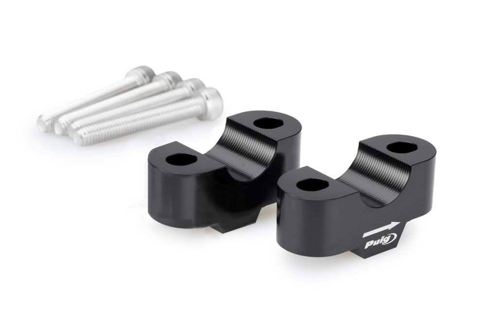 PUIG 21809N Lenkererhöhungen passend fuer BMW F750GS Schwarz