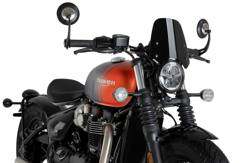 PUIG 21925N New Generation Sport passend fuer TRIUMPH BONNEVILLE BOBBER Schwarz