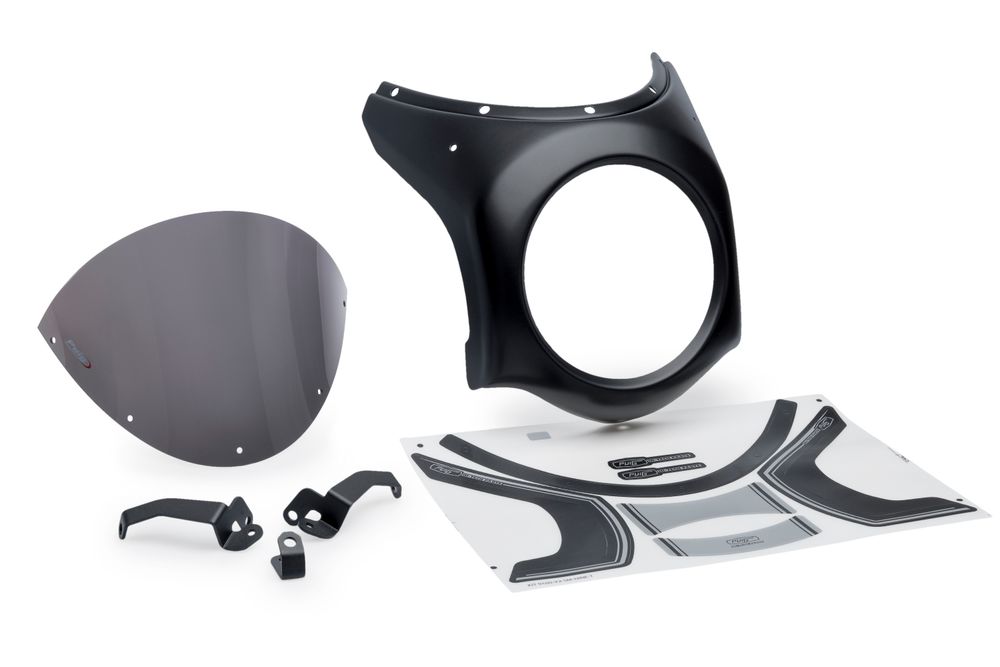PUIG 21961F Retro-Verkleidungscheibe passend fuer HONDA CB650R NEO SPORTS CAFE ECLUTCH Stark getönt