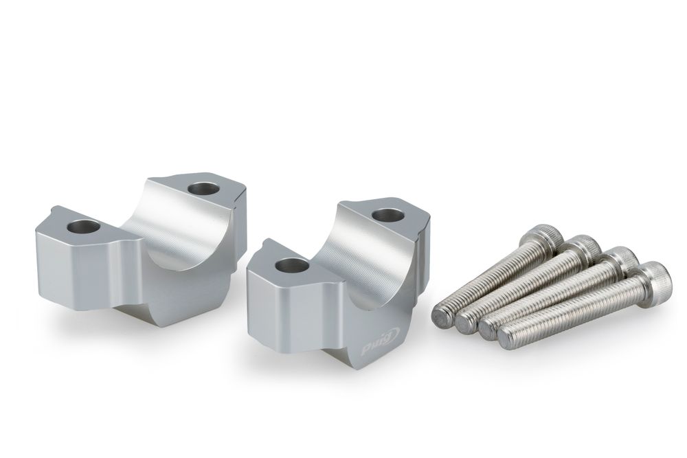 PUIG 22100P Lenkererhöhungen passend fuer YAMAHA MT-09 SP Silber