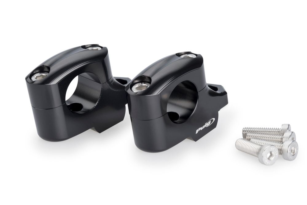 PUIG 22141N Pullback Lenkererhöhungen passend fuer BMW F900GS Schwarz