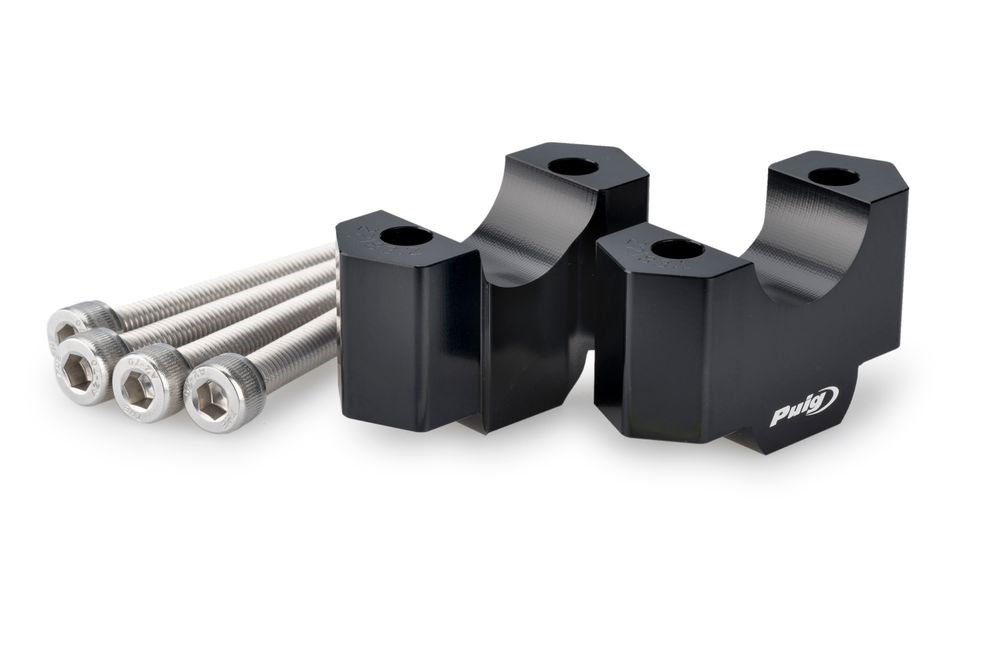 PUIG 22183N Lenkererhöhungen  passend fuer BMW F900GS Schwarz