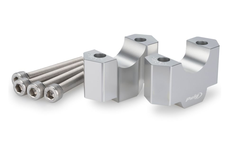 PUIG 22183P Lenkererhöhungen passend fuer BMW F900GS Silber