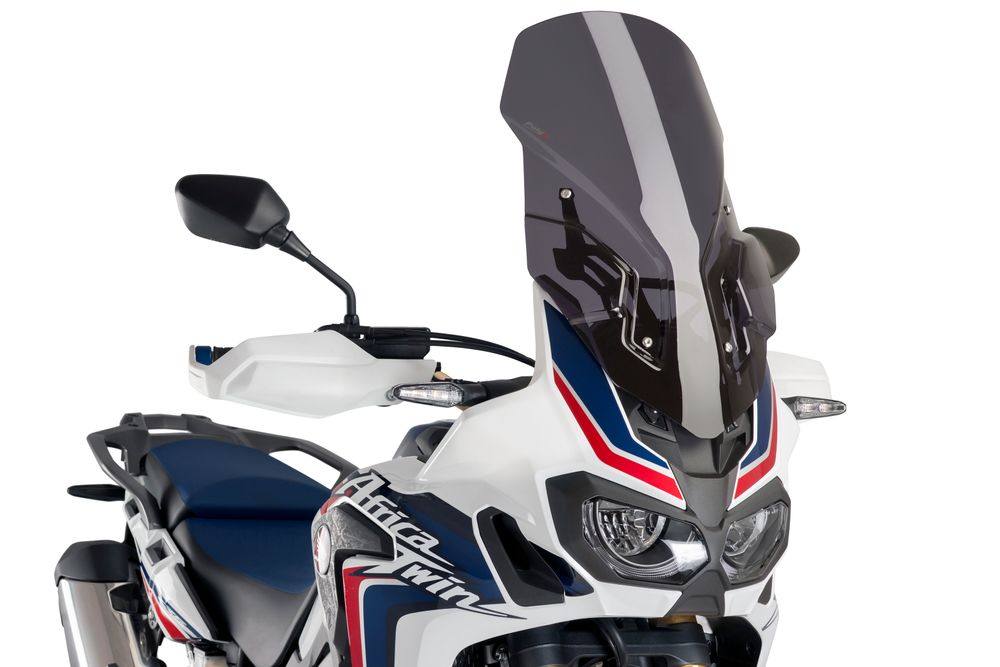 PUIG 9156F Verstellbare Scheibe passend fuer HONDA CRF1000L AFRICA TWIN Stark getönt