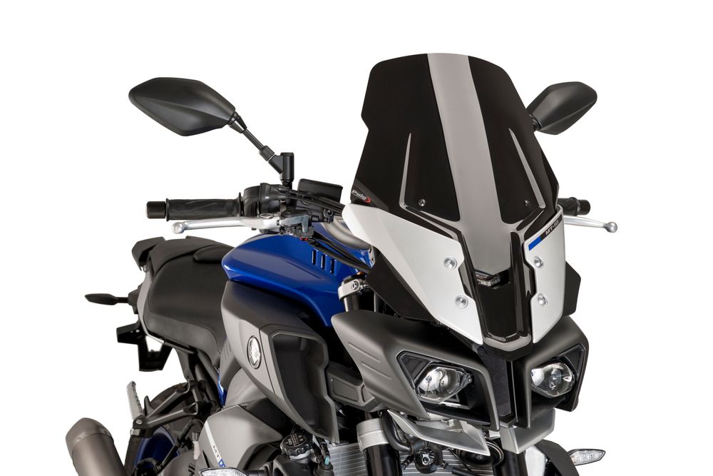 PUIG 8918N Tourenscheibe Plus passend fuer YAMAHA MT-10 Schwarz