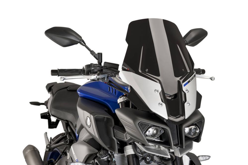 PUIG 8918N Tourenscheibe Plus passend fuer YAMAHA MT-10 Schwarz
