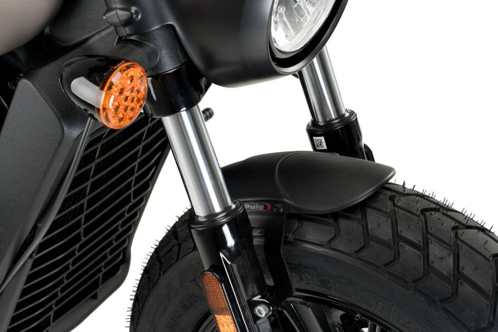 PUIG 20296N Vorderer Kotflügel dicken Aluminiumblech passend fuer INDIAN SCOUT BOBBER Schwarz