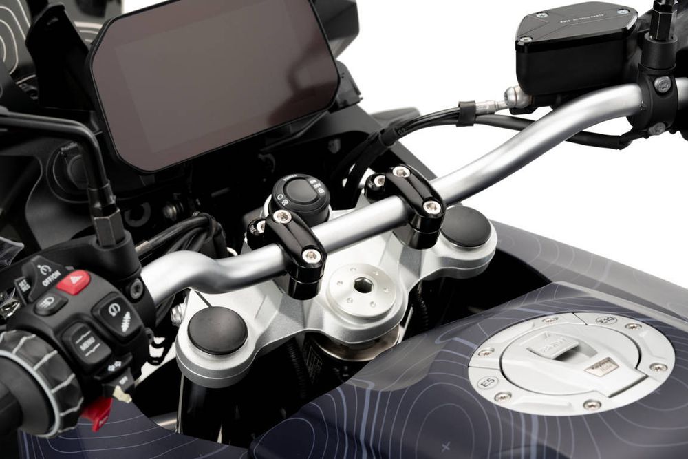 PUIG 21811N Pullback Lenkererhöhungen passend fuer BMW F750GS Schwarz