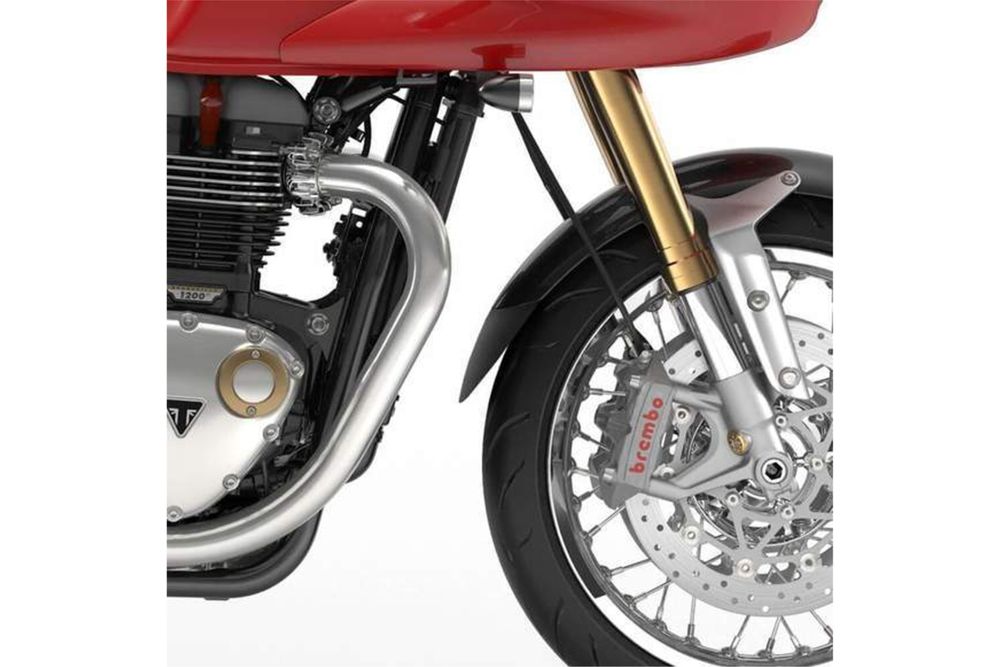PUIG 20810N Verlängerung des vorderen Schutzblechs passend fuer TRIUMPH THRUXTON 1200R Schwarz