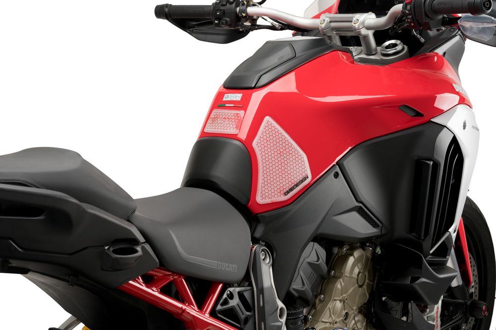 PUIG 21303W Seitliche Tankprotektor passend fuer DUCATI MULTISTRADA V4 Transparent