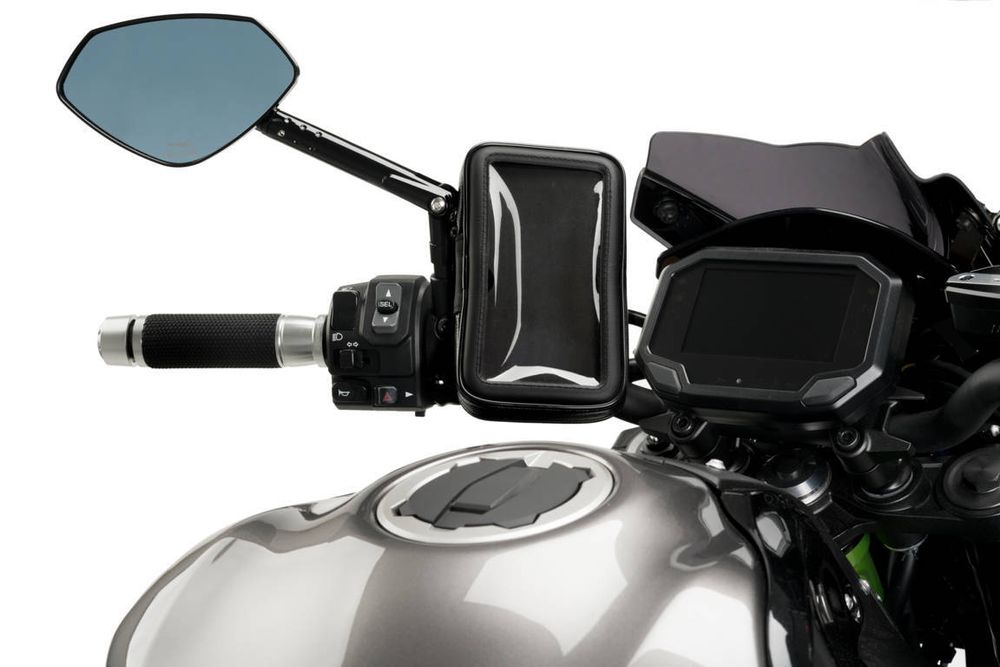 PUIG 3530N Halterunge für Handys und Schutzhülle passend fuer GILERA RUNNER Schwarz