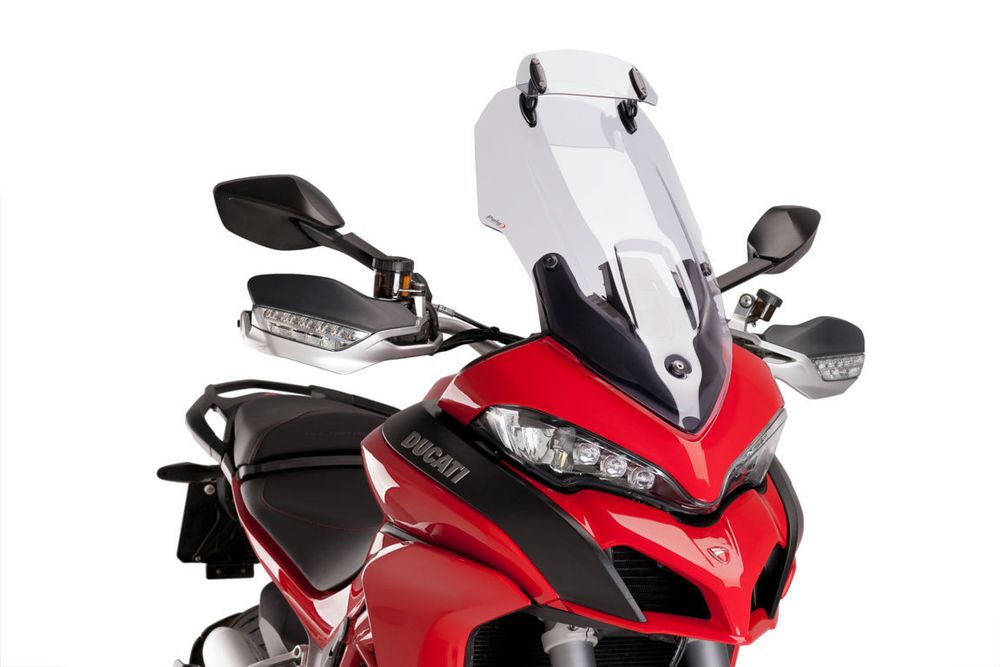 PUIG 7624W Tourenscheibe mit Spoilerscheibe passend fuer DUCATI MULTISTRADA 1200 Transparent