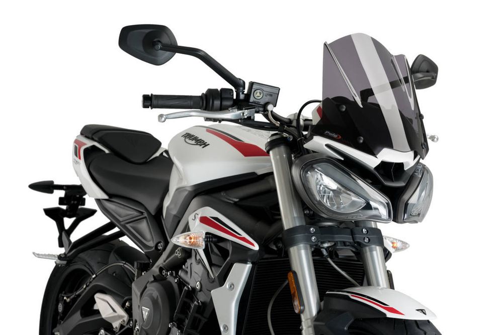 PUIG 20432F New Generation Sport passend fuer TRIUMPH STREET TRIPLE 765 RS Stark getönt
