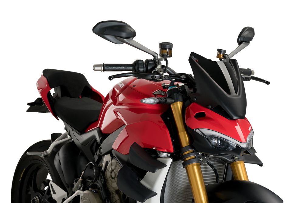 PUIG 20467N New Generation Sport passend fuer DUCATI STREETFIGHTER V4 Schwarz