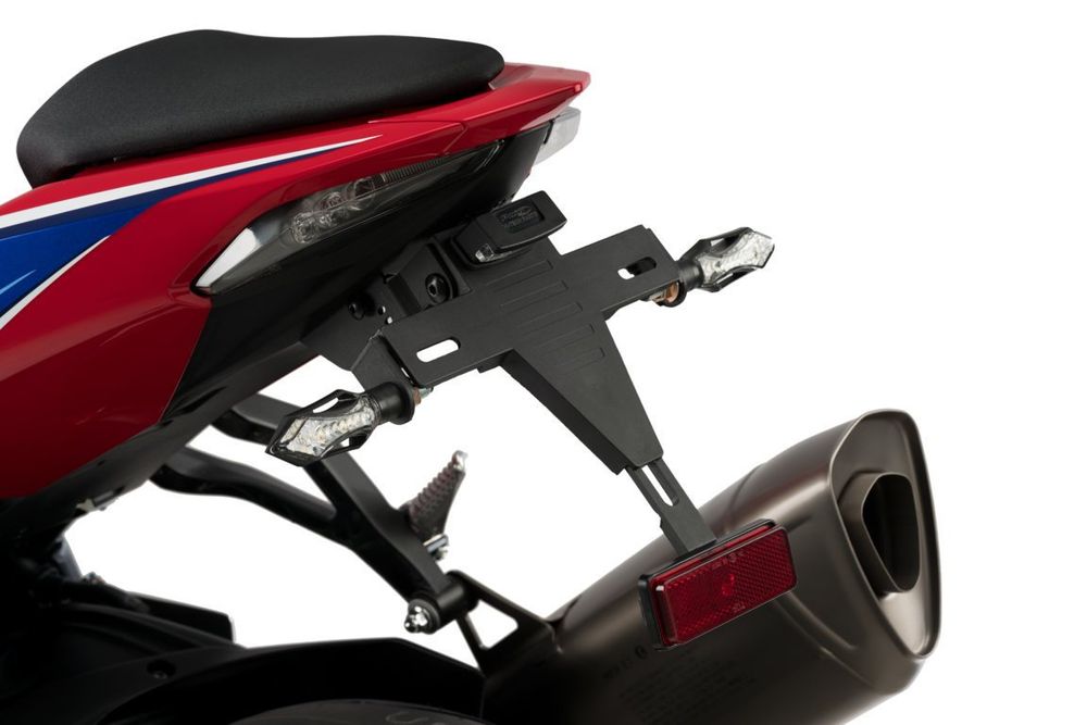 PUIG 20489N Kennzeichenhalters passend fuer HONDA CBR1000RR-R FIREBLADE SP Schwarz