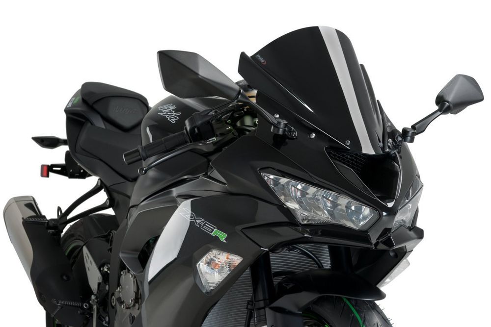 PUIG 3177N Z-Racing Scheibe passend fuer KAWASAKI ZX-6R NINJA Schwarz