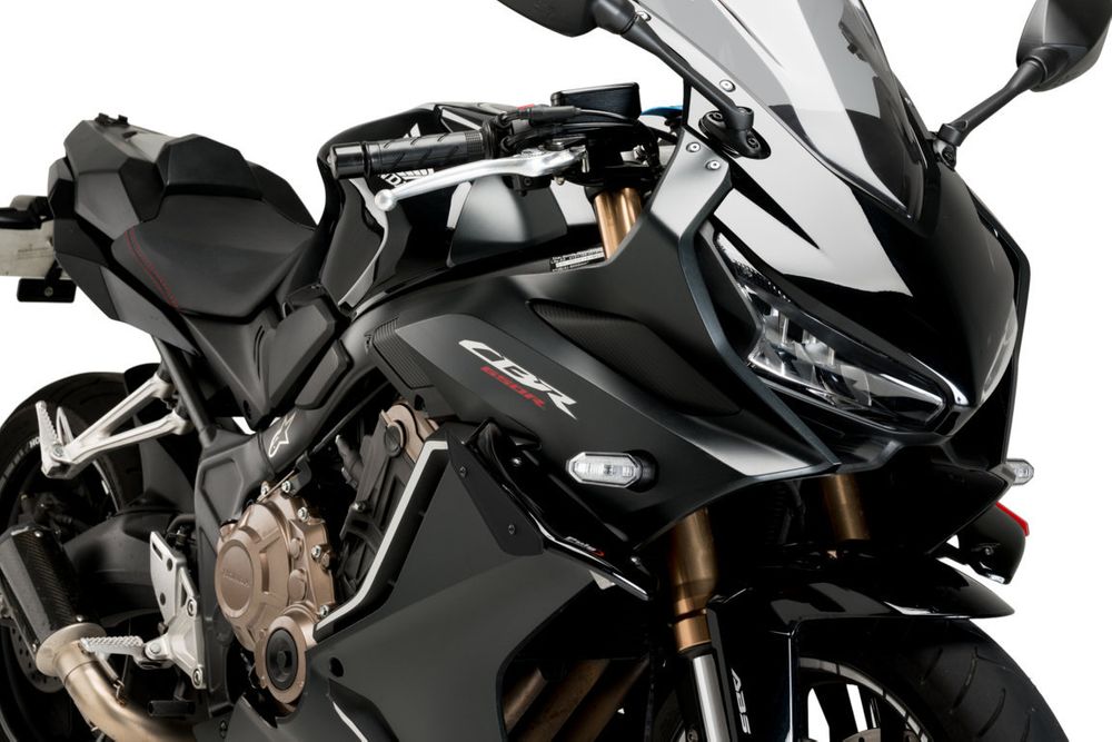 PUIG 21333N Sport Side Spoiler passend fuer HONDA CBR650R Schwarz