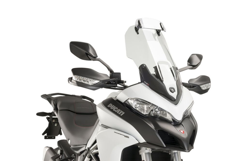 PUIG 7624W Tourenscheibe mit Spoilerscheibe passend fuer DUCATI MULTISTRADA 1200 Transparent