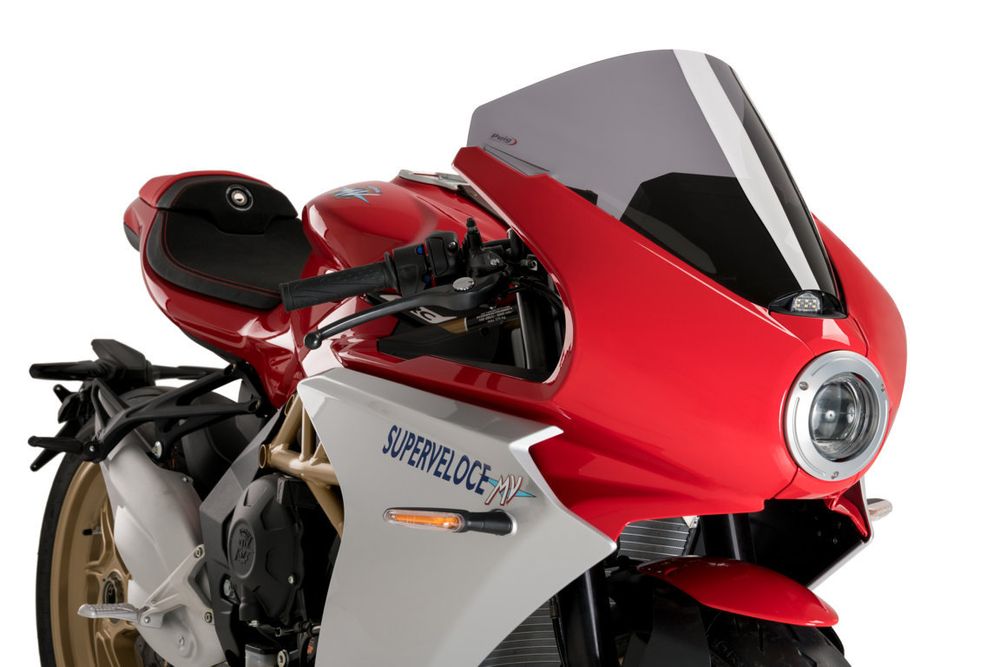 PUIG 21175F R-Racer Scheibe passend fuer MV AGUSTA SUPERVELOCE 800 Stark getönt