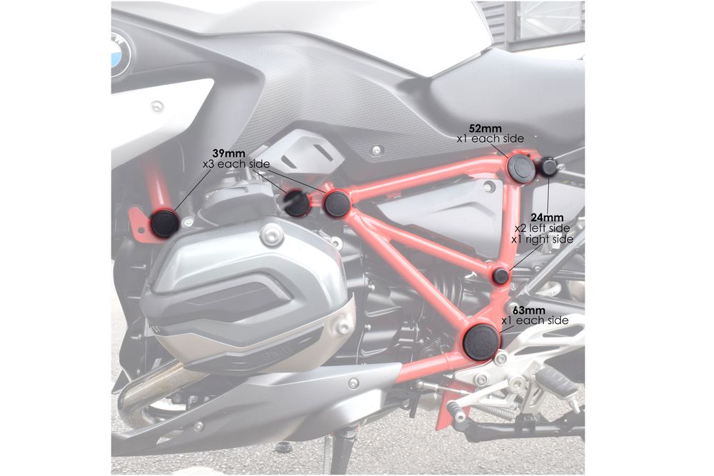 PUIG 9333N Verkleidungsaufsätzte passend fuer BMW R1200R Schwarz