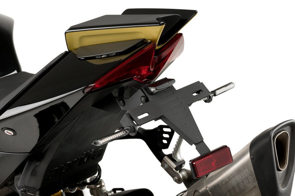 PUIG 21354N Kennzeichenhalters passend fuer APRILIA RSV4 FACTORY Schwarz