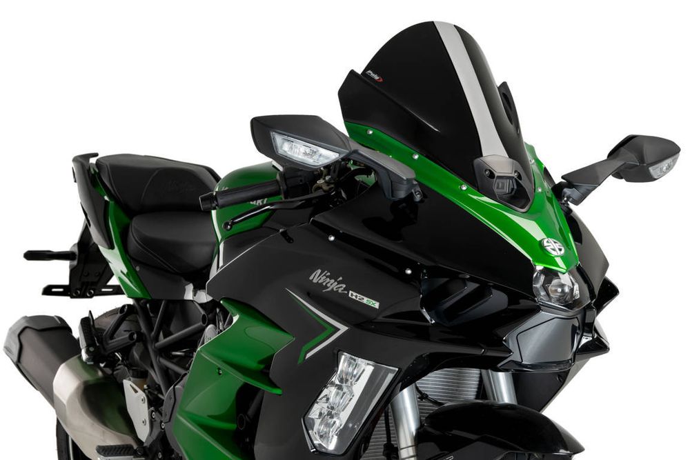 PUIG 21714N Z-Racing Scheibe passend fuer KAWASAKI NINJA H2 SX SE Schwarz