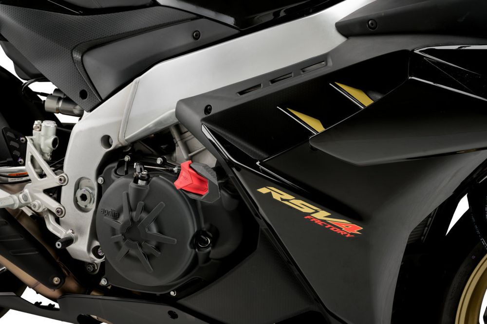 PUIG 21355N Sturzpads R19 passend fuer APRILIA RSV4 FACTORY Schwarz