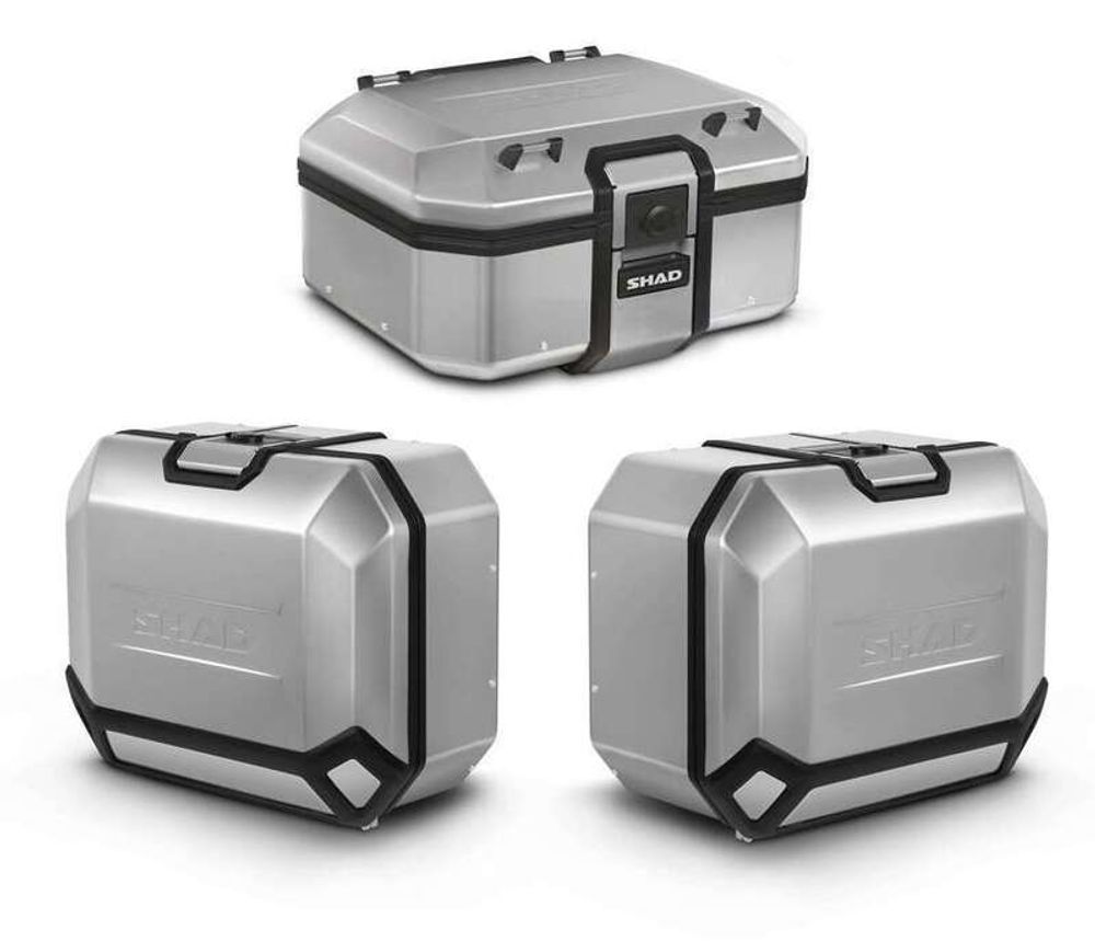 SP 3062375 SHAD Terra Full Pack 120L - Top Case 37L + Rechter Seitenkoffer 36L + Linker Seitenkoffer passend fuer KAWASAKI VERSYS 1000
