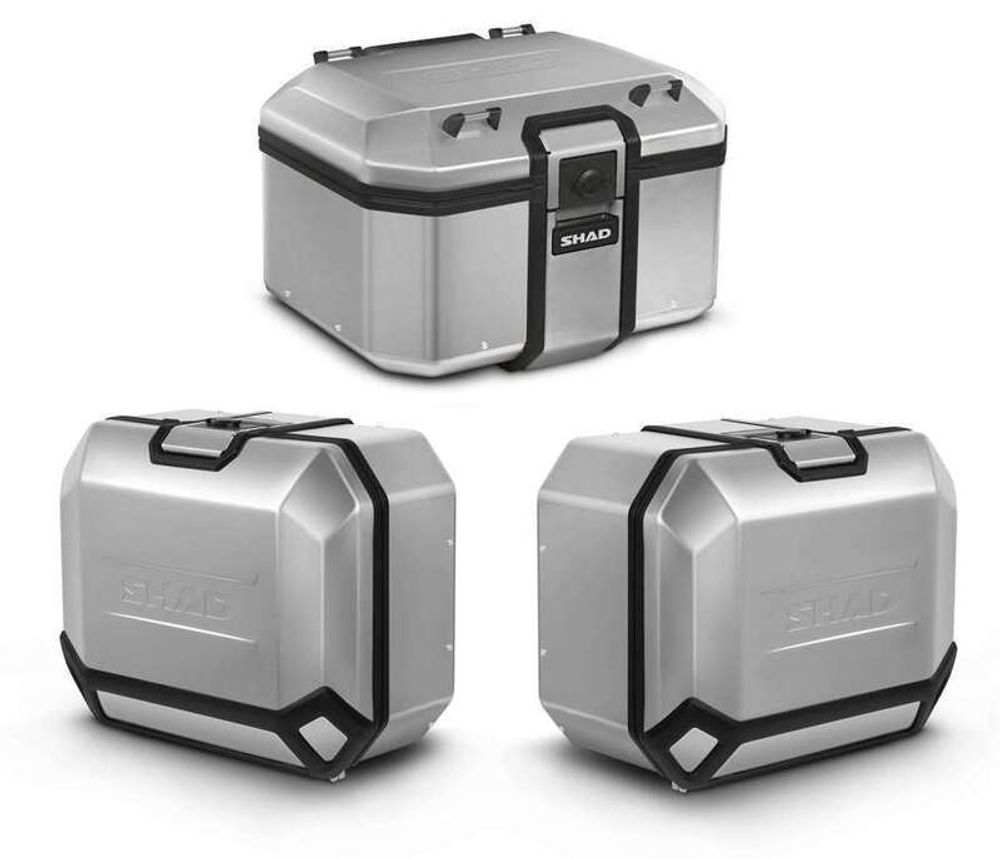 SP 3062377 SHAD Terra Full Pack 131L - Top Case 48L + Seitenkoffer rechts 36L + Seitenkoffer links passend fuer TRIUMPH TIGER 1200