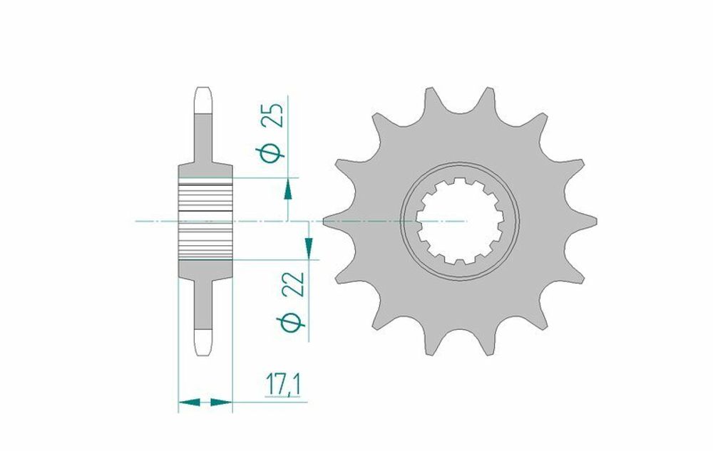 SP 3065043 AFAM Kettenkit 520XMR3 14/41 Standard - Standard Kettenrad 10627 passend fuer