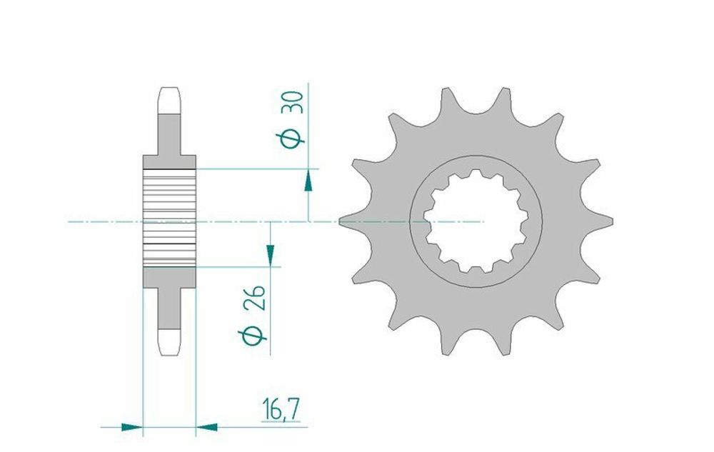 SP 3065049 AFAM Kettenkit 525XHR3 15/42 Standard - Standard Kettenrad 10802 passend fuer