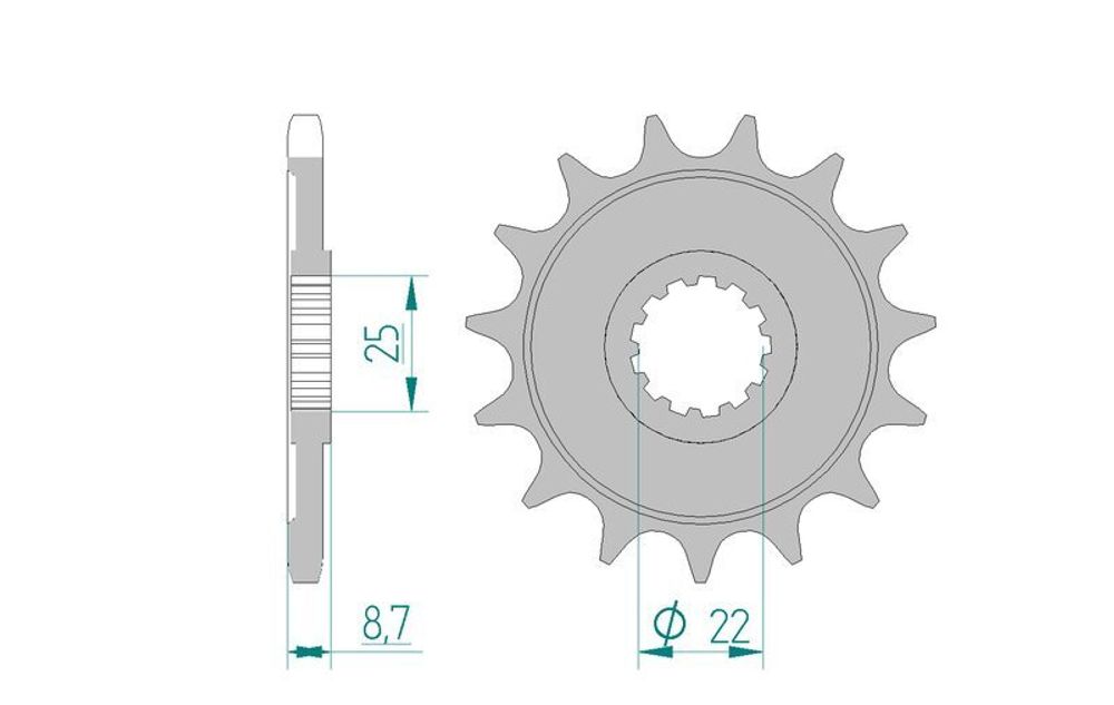 SP 3067728 AFAM Kettenkit 525XHR3 17/41 Super-verstärkt - Standard Kettenrad 116 passend fuer