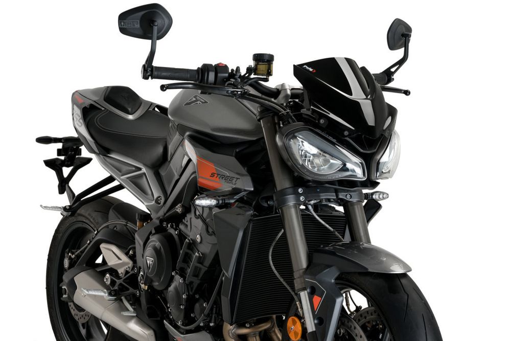 PUIG 21592N New Generation Sport passend fuer TRIUMPH STREET TRIPLE 765 RS Schwarz