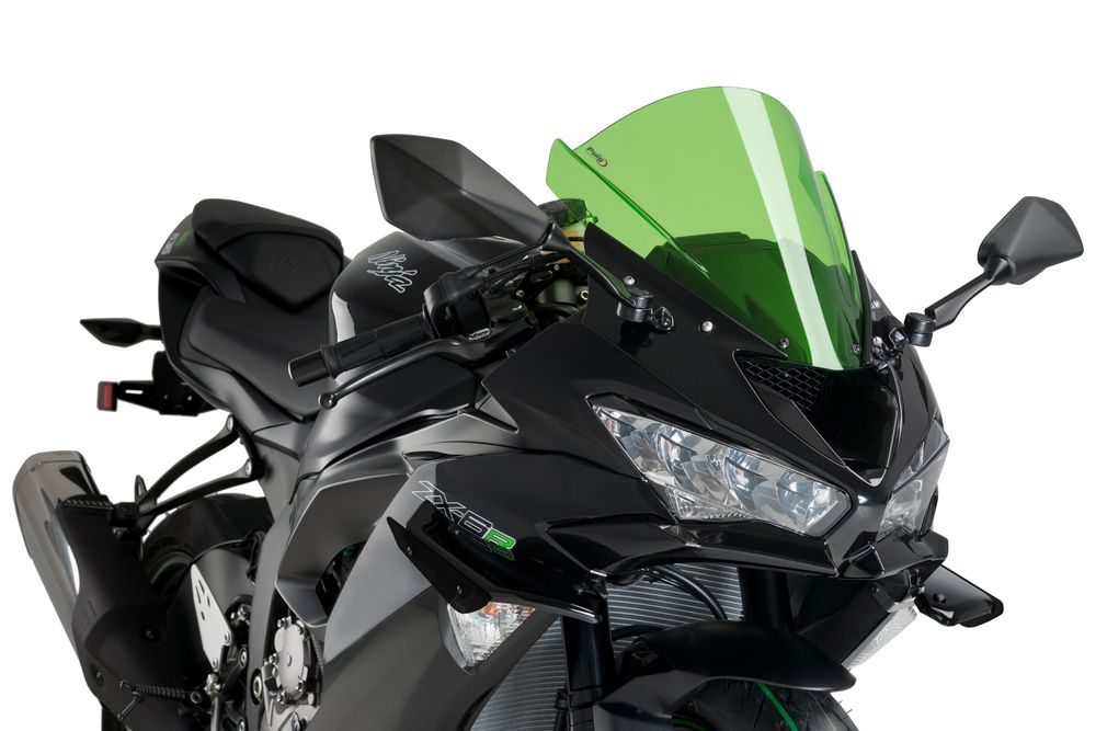 PUIG 3176N Sport Side Spoiler passend fuer KAWASAKI ZX-6R NINJA Schwarz