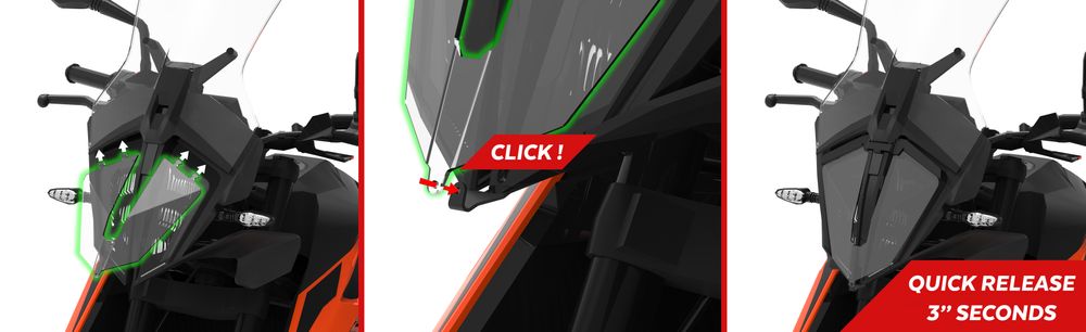 PUIG 20416W Scheinwerferschutz passend fuer KTM 790 ADVENTURE Transparent