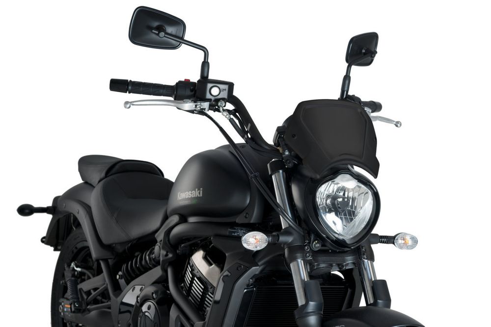 PUIG 3592N ALU Frontplatte passend fuer KAWASAKI VULCAN S Schwarz