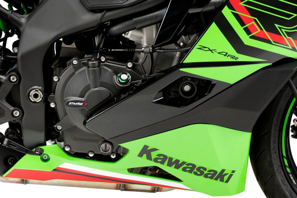 PUIG 21894N Motorschutzhauben Track für Championship passend fuer KAWASAKI ZX-4R NINJA Schwarz