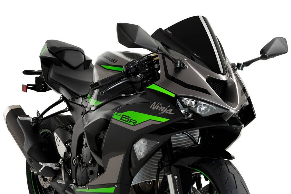 PUIG 21831N Z-Racing Scheibe passend fuer KAWASAKI ZX-6R NINJA Schwarz